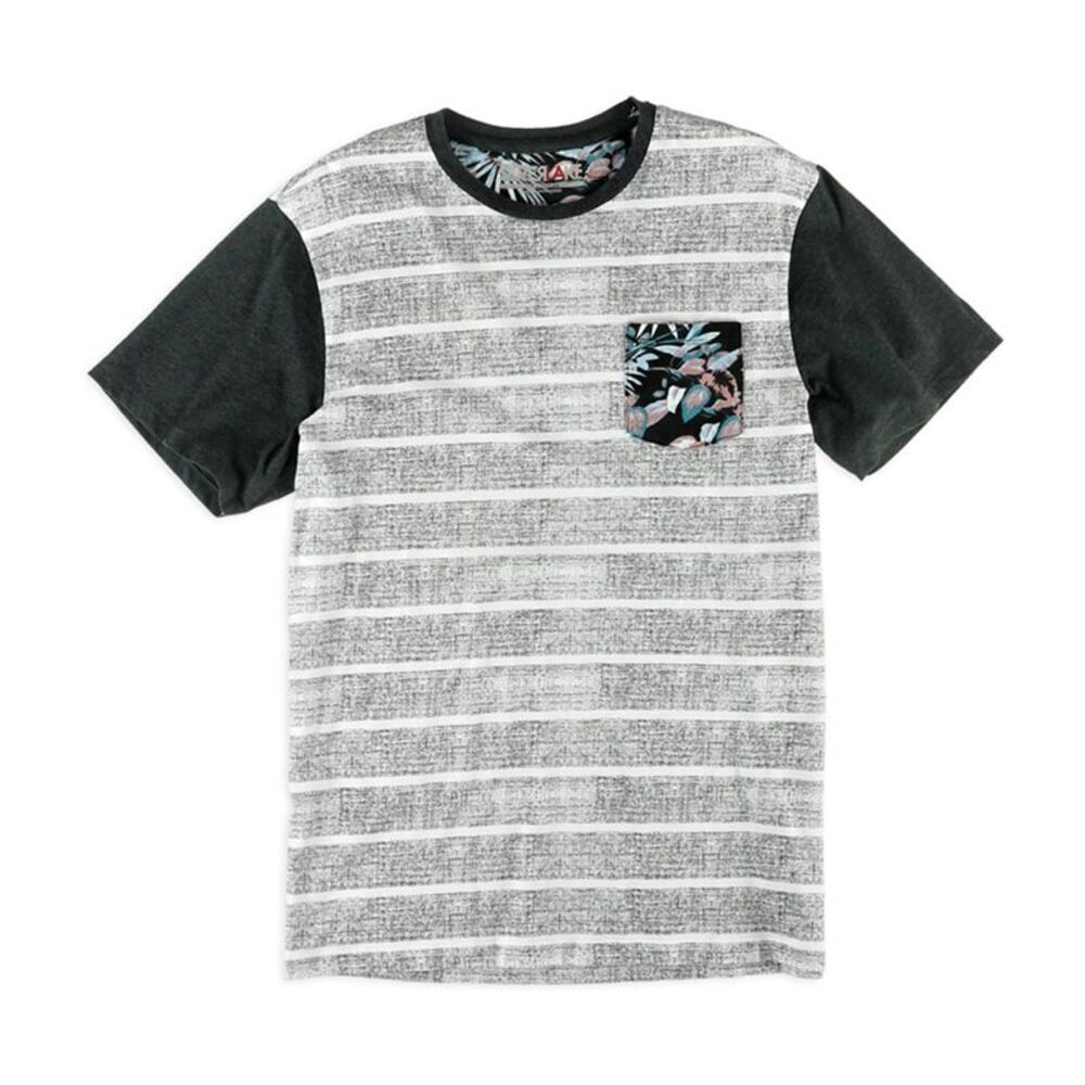 Silver Lake Mens Tweed Stripe Pocket Graphic T-Shirt, NWT